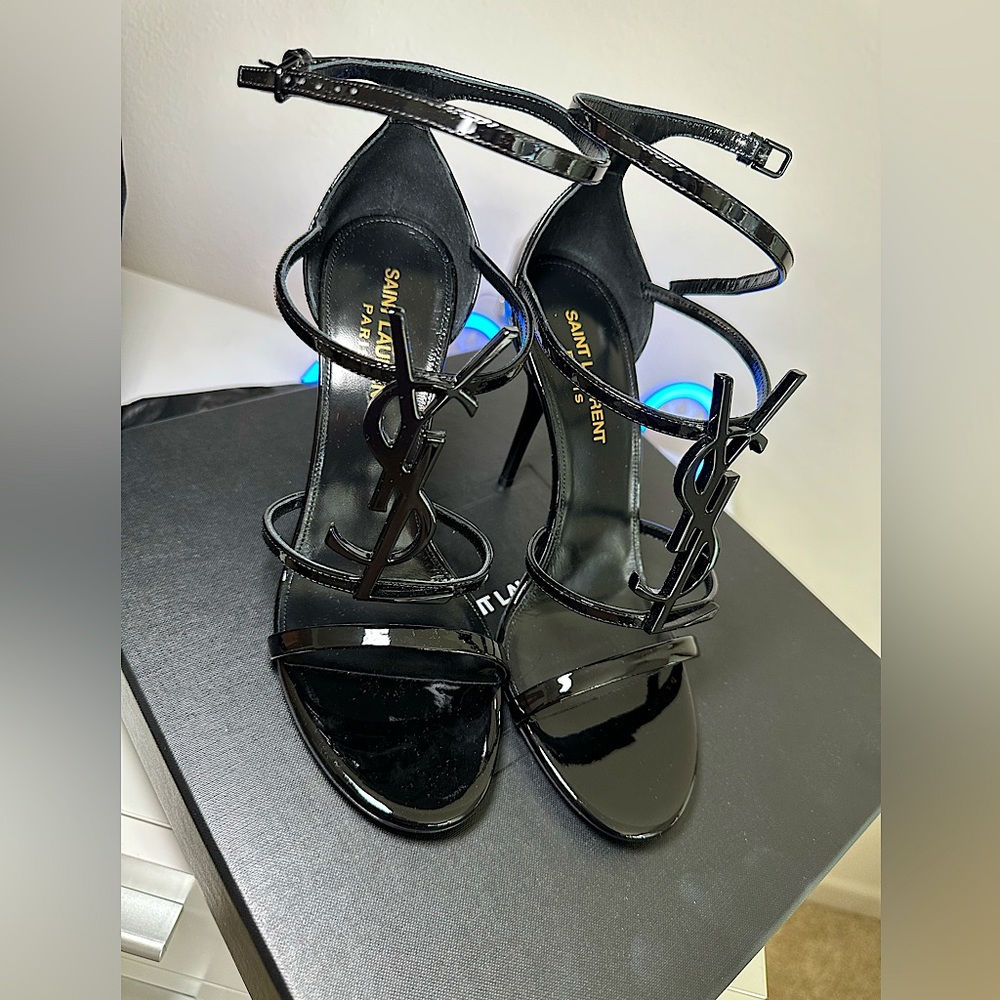 YSL Heels - CASSANDRA SANDALS IN PATENT LEATHER